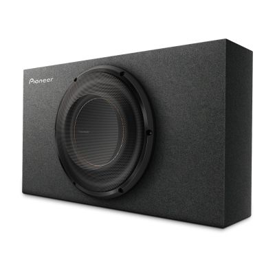 PIONEER TS-D10LB Powerful 10 Pre-Loaded Subwoofer with Sealed Enclosure, 1300 Watts Peak Power, and Compact Design for Deep Bass Sound, Black (Renewed)
