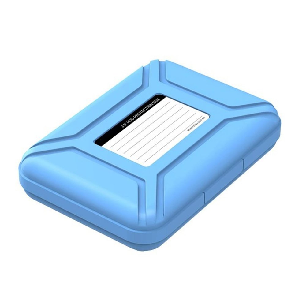 GMBYLBY Secure Storage Case for 3.5 Inch Hard Drives Shockproof and Anti Static Box Shockproof and Anti Static External and Internal Reinforcing Rib, Blue