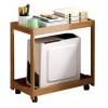 ZHFytsh-0668 CPU Stand Desktop PC Tower Stand with Storage, 2-tier Rolling PC Case Holder, Bamboo CPU Stand Holder with Caster Wheels Under Desk for Home Office PC Tower Stand(Color:B) view 1