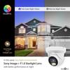 Marquis 4MP PoE IP Turret Dome Camera with Audio, IP Security Camera Outdoor Rated, Waterproof IP66, 108 Wide Angle 2.8mm Lens NDAA Compliant (Color Night) view 3