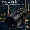 135mm F2.8 Large Aperture Manual Telephoto Lens,Full Frame Multi Coated Optical Glass Portrait Lens for 80D,70D,60D,60Da,50D,7D,6D,5D,5DS, 1Ds,T6s,T6i,T5i,T5,T4i DSLR Camera view 2