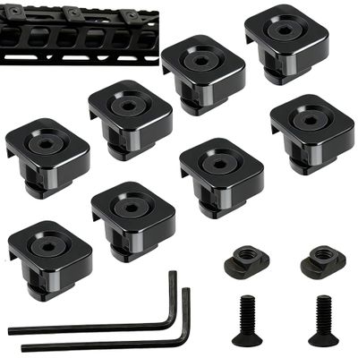 Ficero Metal Pressure Switch Cable Guides for M-LOK System, Flashlight Laser Wire Management Clips (8 Pack)