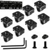 Ficero Metal Pressure Switch Cable Guides for M-LOK System, Flashlight Laser Wire Management Clips (8 Pack) view 1