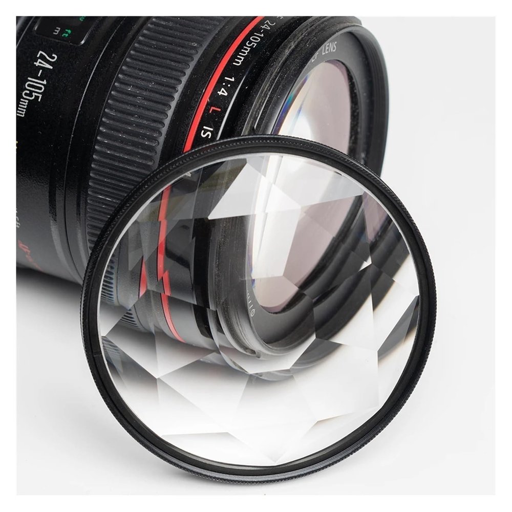 Kaleidoscope Camera Lens Filter 52 55 58 62 67 72 77 82mm Photography Accessories Prism Kit Nd UV Variable Object Camera-Filter(With 58mm Adapter)