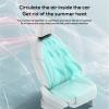 Car Fan | Vehicle USB Fans | Car Seat Cooling Fan | Portable Vehicle Electric Cooling Fan | Auto Headrest USB Fan | Auto Cool Air Fan Electric Vehicle Fan (Beige) view 2