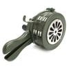 Erbaofd Handheld Air Raid Siren, 110db Hand Loud Crank Operated Home Self Protection Security Alarm Siren Aluminum Alloy Crank Air Raid Emergency Safety