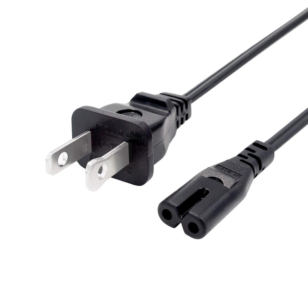 2 Prong Power Cord Replacement for Bose Smart Soundbar 600 900 300 Soundbar 8Ft IEC C7 Power Cord AC Cable