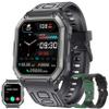 Smart Watches for Men(Answer/Make Call), 1.8" HD Fitness Tracker Watch with Blood Pressure/Heart Rate Monitor, SpO2, 100+ Sports Fitness Smart Watch for Android/iOS Phones, 3 Watch Bands (Black) view 1