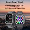 Smart Watches for Men(Answer/Make Call), 1.8" HD Fitness Tracker Watch with Blood Pressure/Heart Rate Monitor, SpO2, 100+ Sports Fitness Smart Watch for Android/iOS Phones, 3 Watch Bands (Black) view 2