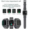 Smart Watches for Men(Answer/Make Call), 1.8" HD Fitness Tracker Watch with Blood Pressure/Heart Rate Monitor, SpO2, 100+ Sports Fitness Smart Watch for Android/iOS Phones, 3 Watch Bands (Black) view 4