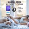 Smart Ring Health Tracking Sleep Tracker for Men and Women, Fitness Tracker, Heart Rate, Blood Oxygen Monitor, Calorie Tracker, Shake and Take Photos, Waterproof (Midnight Black, #11-64.6mm/2.54in) view 3