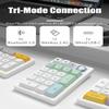 TISHLED Gasket Creamy Mechanical Numpad Programmable Macro Keypad Wireless 2.4G/Bluetooth 5.0/Wired USB-C RGB Backlit Hot Swappable Number Pad Rechargeable Numeric Keyboard Metal Knob for Win/Mac view 2