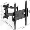 PROHEL TV Wall Mount for Large TVs 32-55inch- TV Mount Bracket, with Articulating Swivel Extension Tilting Leveling Max 400x400mm Holds up to 40kg, for LED LCD OLED Flat Curved Screen view 2