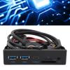 Front Panel USB 3.0 Hub, 3.5 Inches USB Hub Front Panel 19PIN to C Port with 2xUSB3.0, 1xTYPE C, HD Sound, SD Card/TF Card Reader for OS X, Linux view 2