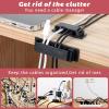 20 Pcs Cable Management Clips, Self-Adhesive Cable Management Clips, Electrical Wire Organizers for Cords Wire Clips Cord Holder for TV PC Ethernet Cable Wall Home Office Wires (Black) view 4
