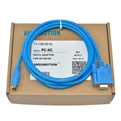 LKKBAD TP-XC TH-XC TG-XC MD204-XC for HMI Touch Pannel Connect PLC Communication Cable XVP Cable(Color:Blue-Magnetic Ring,Size:3m)