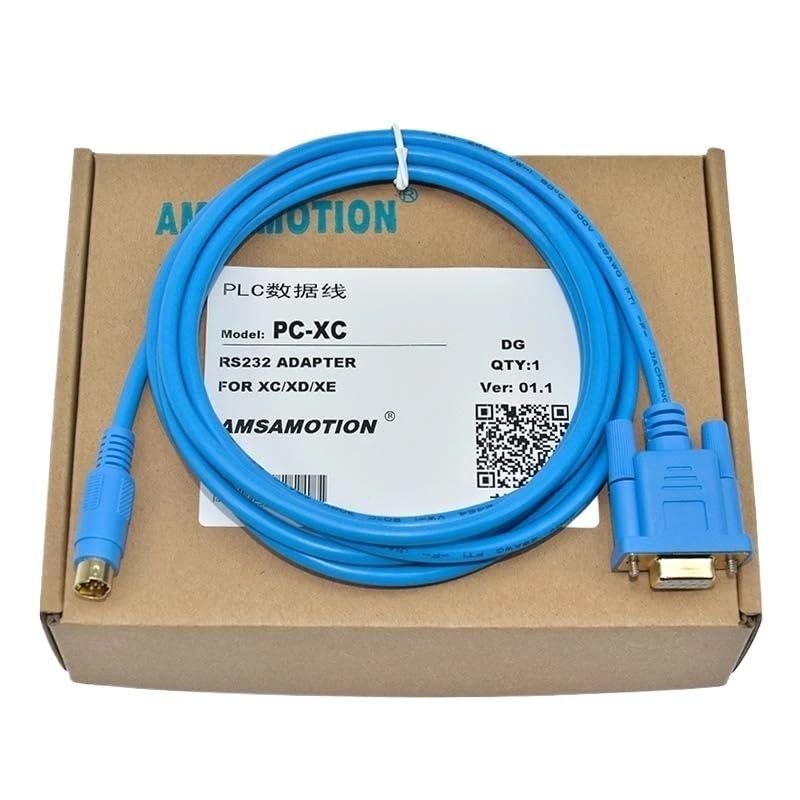 LKKBAD TP-XC TH-XC TG-XC MD204-XC for HMI Touch Pannel Connect PLC Communication Cable XVP Cable(Color:Blue-Magnetic Ring,Size:3m)