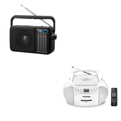 Gelielim Radios Portable AM FM, Gelielim CD and Cassette Player Boombox