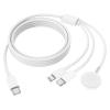 QZIIW Apple Watch Charger,Apple iWatch Magnetic Fast Charger to USB C Cable,3 in 1 Multi Charging Cable 6 FT Compatible with Watch Series Ultra 3/2/SE/11/10/9/8/7/6/5/4/3/2/1,iPhone 17/16/15/14/13/12 view 1