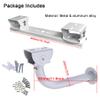 Security Camera Mount Holder Double Surveillance Camera L Type Metal Steel One to 2 Horizontal Cross Bar Dual Camera Mount Bracket Extension Bar Horizontal Arm L Shape Wall Mounting 2 Base Bracket view 2