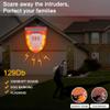 QXMH Solar Outdoor Motion Sensor Alarm - Dog Barking&Gunshot Sound 129db, Light Strobe Light Warning Lamp with USB, Motion Detector Noise Maker Warning Lamp for Home, Villa, Farm, Barn, Yard (2 Pack) view 3