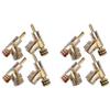 Nuhikap 8 Pcs of Audio Banana Plug Connector Speaker Cable Accessories 45 Degree Locking Screw Welding-Gold view 1