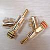 Nuhikap 8 Pcs of Audio Banana Plug Connector Speaker Cable Accessories 45 Degree Locking Screw Welding-Gold view 2