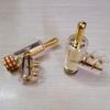 Nuhikap 8 Pcs of Audio Banana Plug Connector Speaker Cable Accessories 45 Degree Locking Screw Welding-Gold view 3