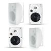 Herdio 6.5 Inch 800W Passive Outdoor Speakers Wired Waterproof 2-Way Wall Mounted Speakers with Bass Suitable for Patio Pool Deck Porch Backyard Indoor Home (2 Pairs, White) view 1