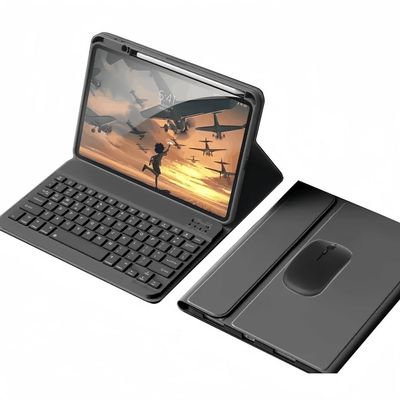 kaidisen Keyboard Case Mouse Compatible with iPad Air 11 inch (M2) 2024 Detachable Cute Color Keyboard Case Support Pencil Charging,Black