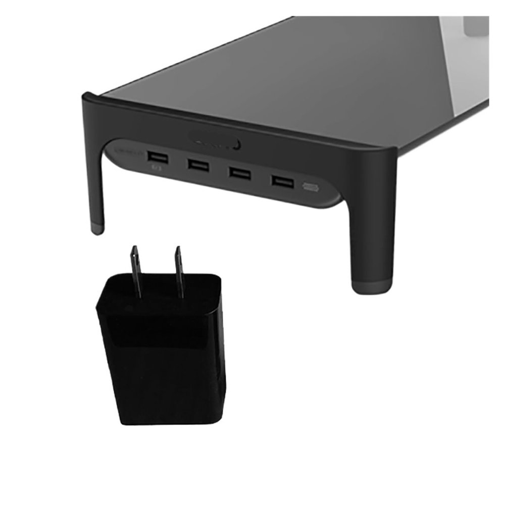 JFUDJKLI Desktop Monitor Laptop Stand Space bar Anti-Slip Desk Riser(Color:Black)
