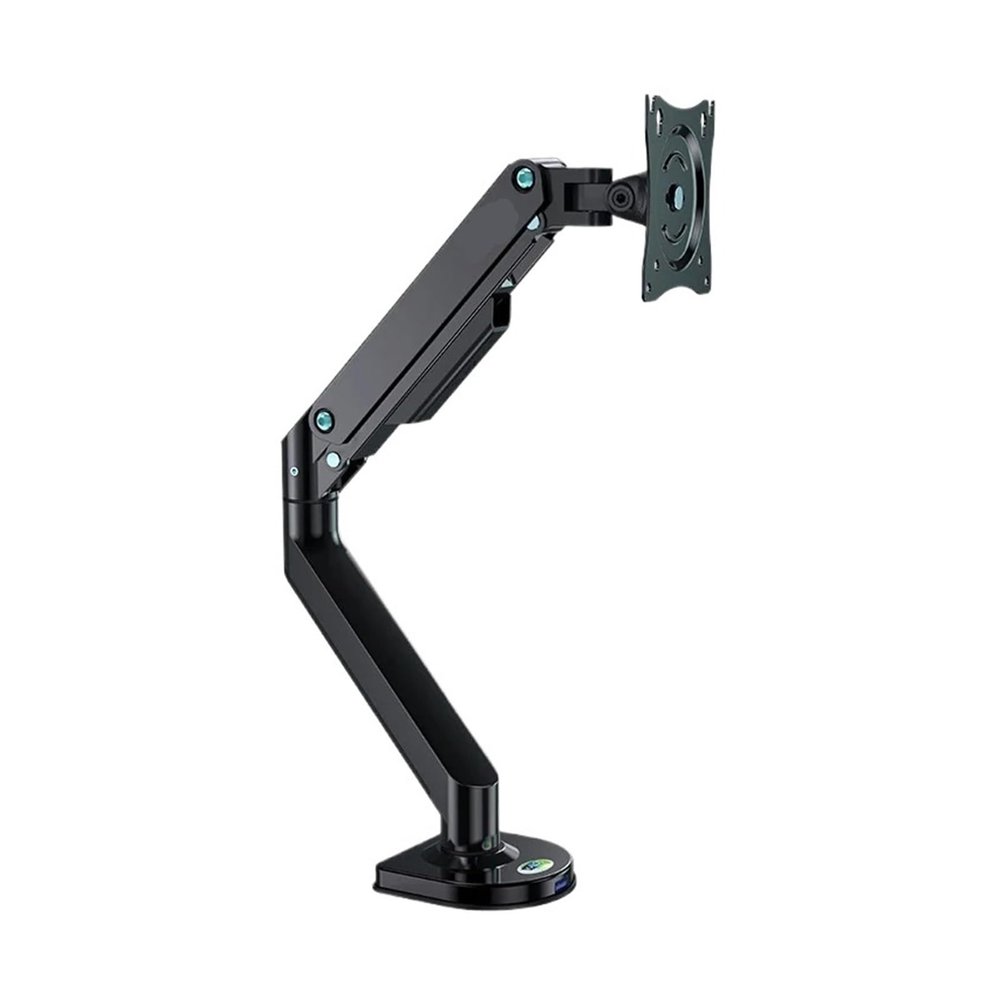 CUFTOBJM D200 2-9kg Ergonomic Double Arm Mechanical Spring 17-32 Inch Monitor Screen Desktop Stand Mount Computer Stand Clamp Grommet Hole(Color:with Adaptor)