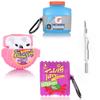 (3Pack) Case for AirPods 3rd Generation with Cleaning kit, XMBYGY Cute Skin Design Silicone Cartoon Charging Case Protective Covers with Keychain for AirPods 3 Earbuds (B+G+T) view 1