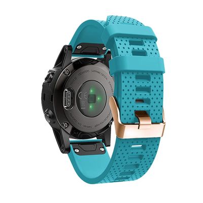 LZVRX 20mm Sport Silicone Watchband Straps for Garmin Fenix 6 6X 6S Pro 5 5S Plus Rose gold buckle Watch Easyfit wrist Band bracelet(Color:J,Size:20mm Fenix 6S)