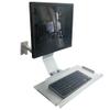 (Arrive Within 7 Days)DirectNine Basics Computer Monitor Bracket,Keyboard and Mouse Integrated Foldable Tray, Industrial Equipment Wall Mounting Bracket,Customizable (BYB03(1arm 70wall Panel 450tray Folding)), Silver view 2