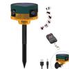 QXMH Solar Outdoor Motion Sensor Alarm: Dog Barking&Gunshot Sound, 129db Loud Siren,Support Recording, 13 Kinds of Sound Strobe Light view 1