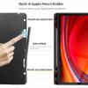 Gexmil Genuine Leather Case for Samsung Galaxy Tab S10 / S9 Ultra 14.6 Inch with Pencil Holder,Shockproof Protective Adjustable Kickstand Smart Folio Flip Tablet Cover, Grey view 4