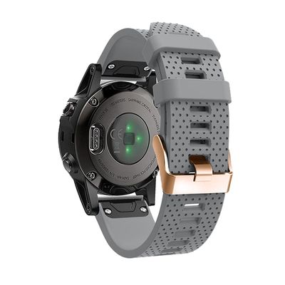 LZVRX 20mm Sport Silicone Watchband Straps for Garmin Fenix 6 6X 6S Pro 5 5S Plus Rose gold buckle Watch Easyfit wrist Band bracelet(Color:D,Size:20mm Fenix 5SPlus)
