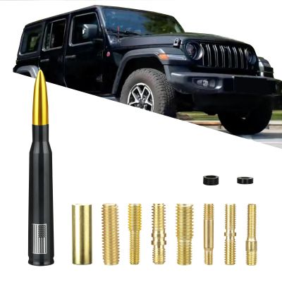 Car Truck 50 Cal Bullet Decoration Replacement Truck Accessories Red Universal for GMC Sierra 1500 Chevy Dodge Ram Silverado 1500 2500 3500 Ford F150 F250 F350 Car Truck Decoration (Black Gold)
