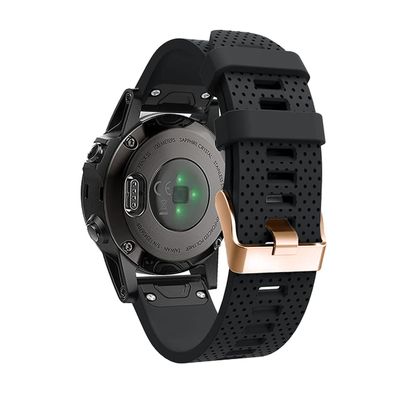 LZVRX 20mm Sport Silicone Watchband Straps for Garmin Fenix 6 6X 6S Pro 5 5S Plus Rose gold buckle Watch Easyfit wrist Band bracelet(Color:A,Size:20mm Fenix 6S)