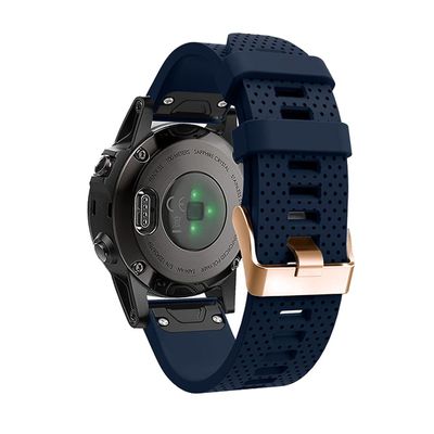 LZVRX 20mm Sport Silicone Watchband Straps for Garmin Fenix 6 6X 6S Pro 5 5S Plus Rose gold buckle Watch Easyfit wrist Band bracelet(Color:E,Size:20mm Fenix 5S)