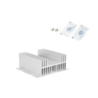 Single Phase CG Radiator 10A 25A 40A 60A 80A 100A 120A 200A Aluminum Radiator SSR-10DA 25DA 40DA 1 Phase Solid State Relay(Size:125x110x50mm)