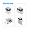 Single Phase CG Radiator 10A 25A 40A 60A 80A 100A 120A 200A Aluminum Radiator SSR-10DA 25DA 40DA 1 Phase Solid State Relay(Size:125x110x50mm) view 2