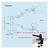 AVXANKTG 145-180mm Thick Desk OL-3L-TK Aluminum Multifunctional 10"-17" Ergonomic Desk Laptop Stand 32" Monitor Desktop Stand Computer(Color:145-180MM) view 4