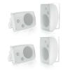Herdio 6.5 Inch 800W Outdoor Bluetooth Speakers Wired Waterproof with Multifunctional Amplifier, Wall Mount Speakers for Patio Home Poolside Deck Backyard(2 Pairs,White) view 1