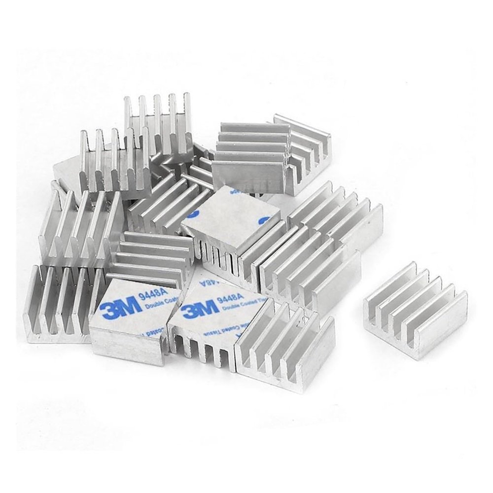 EKFVNIQQ 5pcs Aluminum Heatsink 8.8x8.8x5mm Electronic Chip Cooling Radiator Cooler for CPU, RAM, GPU, A4988 Chipset Heatsink(Color:W 3M9448A Tape)