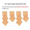 10pcs 15x15x0.1mm DIY Copper Heat Sink Thermal Pad, Laptop CPU VGA Chip RAM Cooler view 2