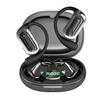 JIECAN Open Ear Headphones Bluetooth V5.3 Wireless Earbuds with Earhooks with Digital Display Charging Case, Conduction Headphones with Mic Waterproof Sport Earbuds for Running (Black) view 1