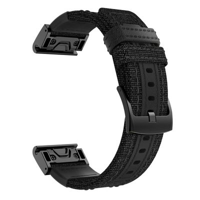 LZVRX 26 22MM Canvas Quick Release Watchband Strap For Garmin Fenix 6X 6 Pro 5 5XPro Enduro Descent Mk2 Watch Easyfit Smart Wrist Band(Color:B,Size:26mm Fenix 3 3HR)