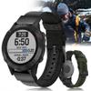 LZVRX 26 22MM Canvas Quick Release Watchband Strap For Garmin Fenix 6X 6 Pro 5 5XPro Enduro Descent Mk2 Watch Easyfit Smart Wrist Band(Color:B,Size:26mm Fenix 3 3HR) view 2